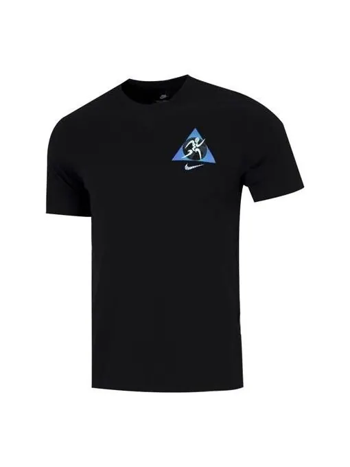 Футболка Men's Nike Logo Printing Casual Short Sleeve Black T-Shirt — изображение 1 из 4, мульти