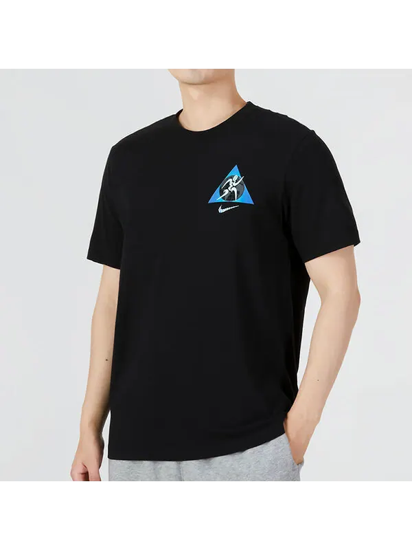 Футболка Men's Nike Logo Printing Casual Short Sleeve Black T-Shirt — изображение 3 из 4, мульти