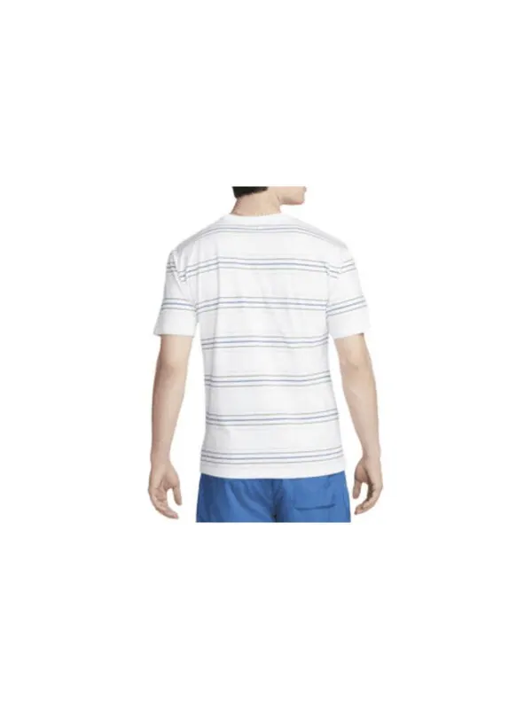 Футболка Men's Nike Logo Micro Mark Stripe Round Neck Short Sleeve White T-Shirt — изображение 2 из 2, мульти