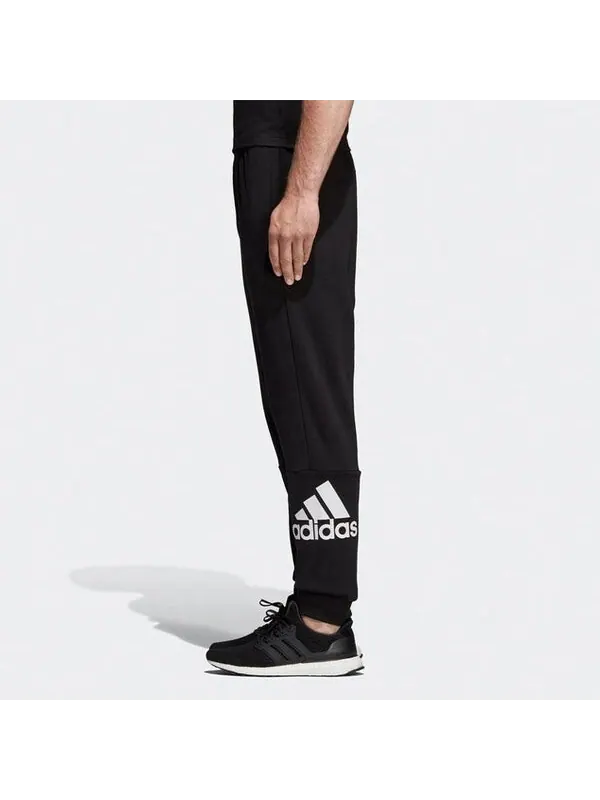 Спортивные штаны adidas Stylish Knit logo Bundle Feet Sports Long Pants Black — изображение 4 из 4, черный
