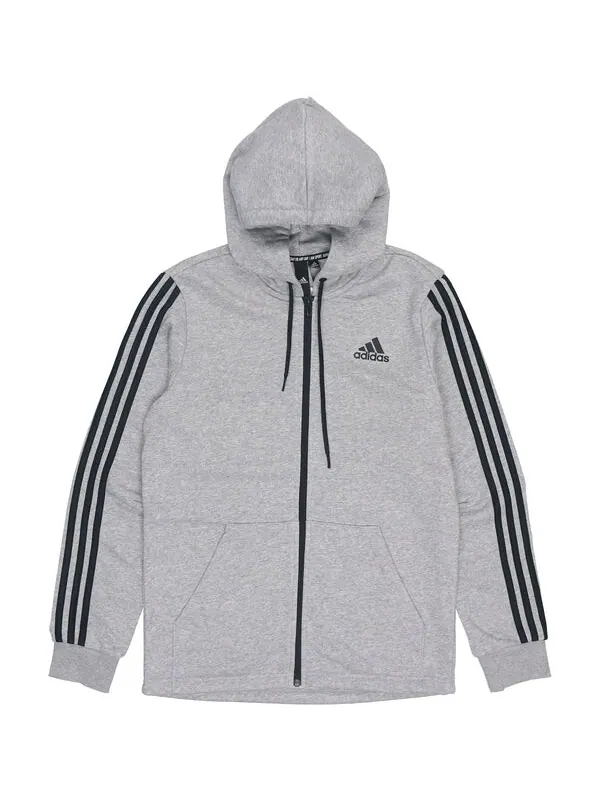 Куртка adidas Basic Side Sleeve Stripe Hooded Jacket Gray — изображение 2 из 4, серый