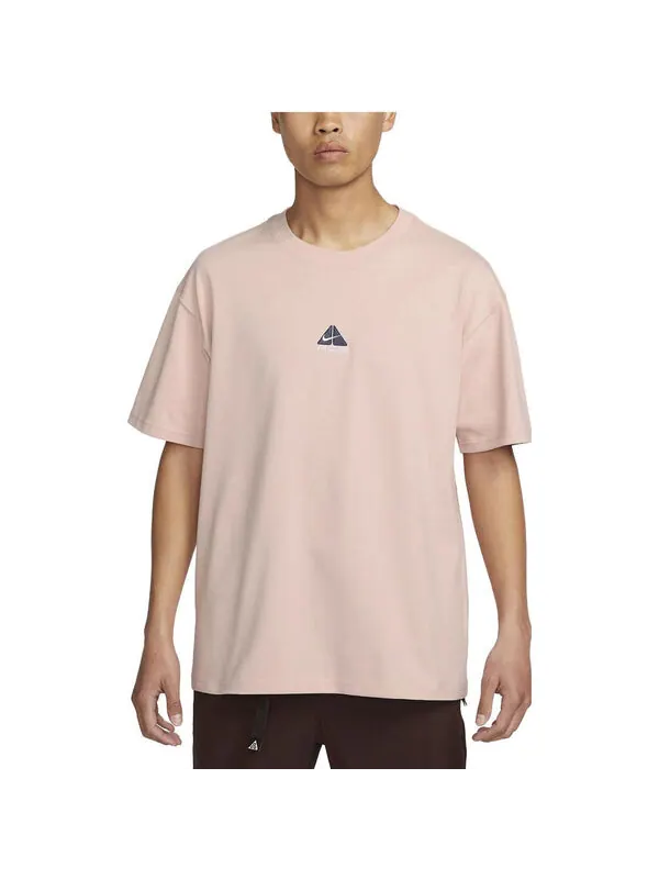 Футболка Nike ACG Logo Tee 'Pink Oxford' — изображение 4 из 4, розовый/белый