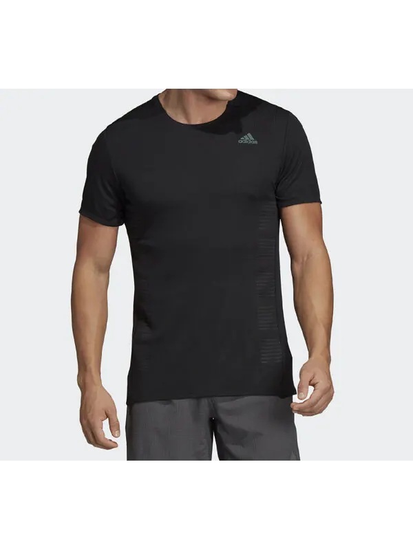 Футболка logo breathable short sleeve black Adidas — изображение 3 из 4, черный