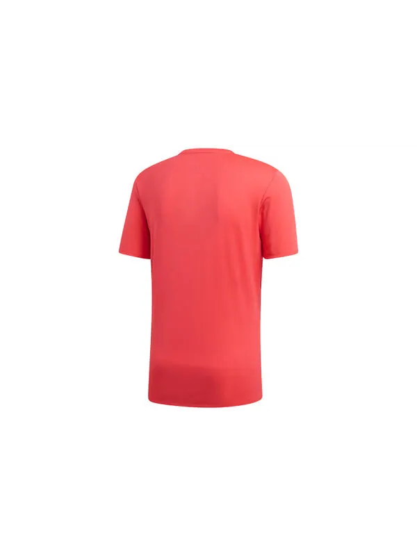 Футболка men's logo breathable short sleeve red t-shirt Adidas — изображение 2 из 4, красный