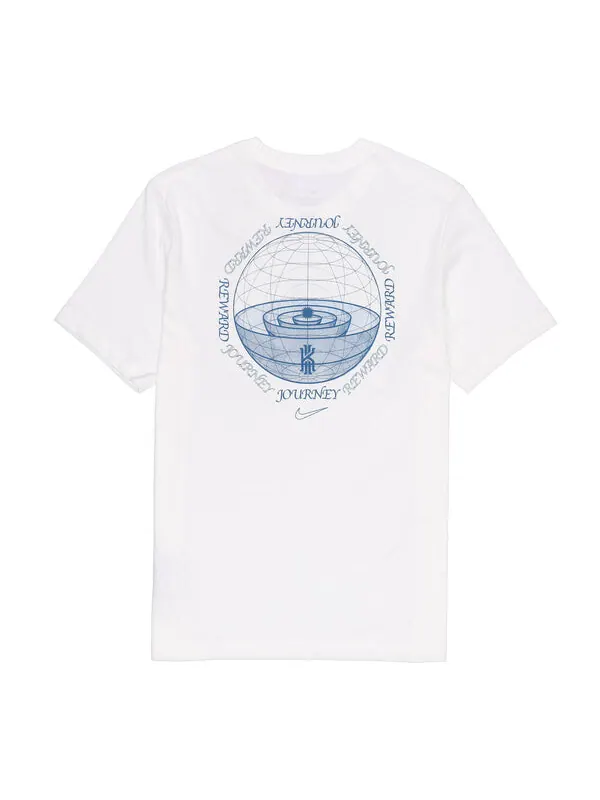 Футболка Nike Kyrie Irving Alphabet Pattern Printing Casual Round Neck Short Sleeve White — изображение 2 из 3, мульти