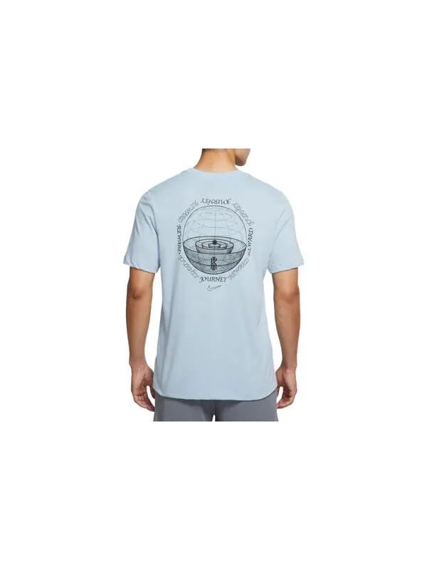 Футболка Nike Kyrie Irving Alphabet Pattern Printing Casual Round Neck Short Sleeve Light Blue — изображение 2 из 2, мульти