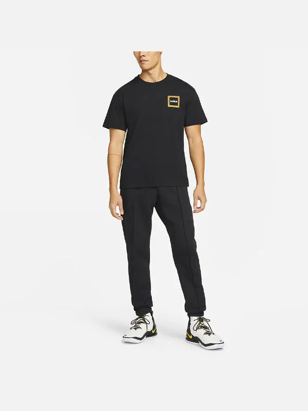 Футболка Nike Back Stripe Pattern Printing Basketball Round Neck Casual Short Sleeve Black — изображение 3 из 3, мульти