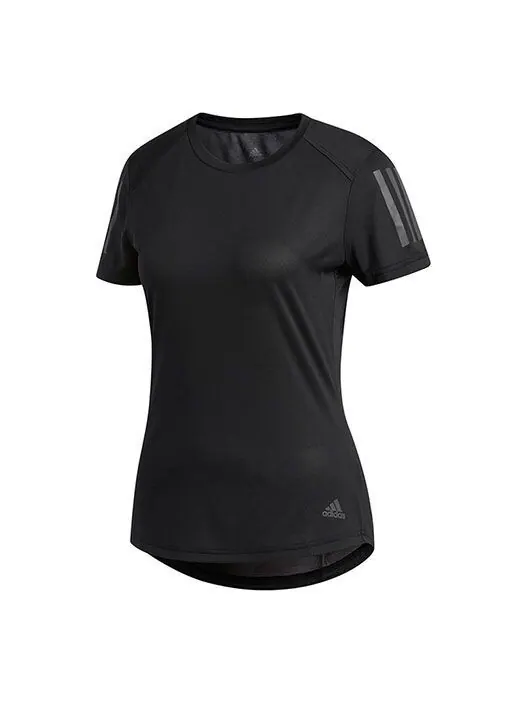 Футболка own the run climalite running short sleeve tee black Adidas — изображение 1 из 4, черный