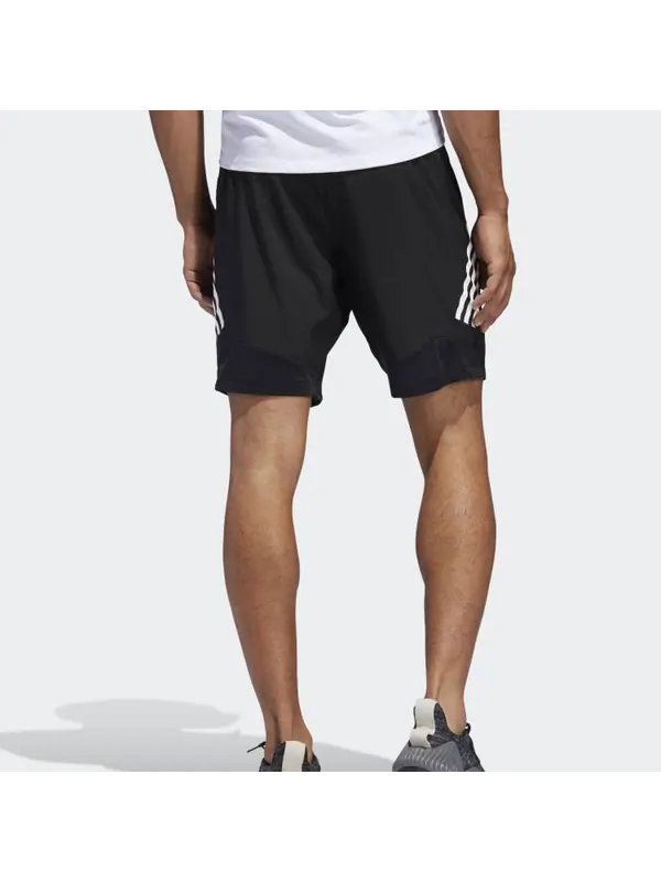Шорты 4krft tech woven 3-stripes shorts - black Adidas — изображение 4 из 4, черный
