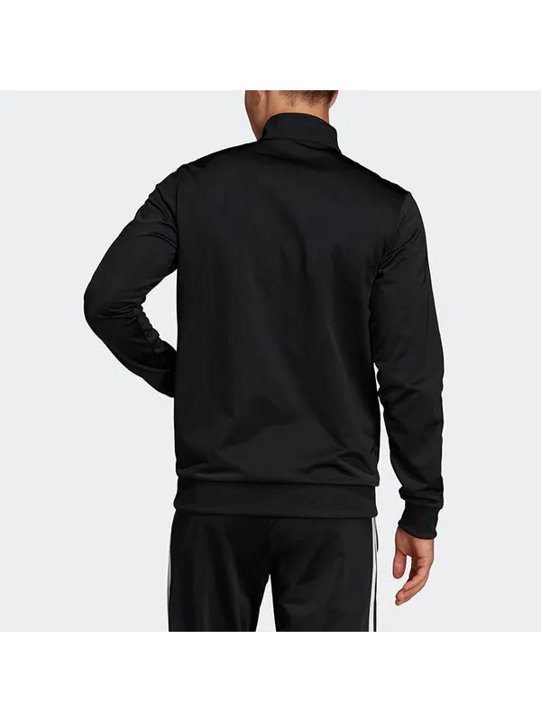 Куртка adidas Knit Stand Collar Loose Windproof Sports Logo Jacket Black — изображение 4 из 4, черный