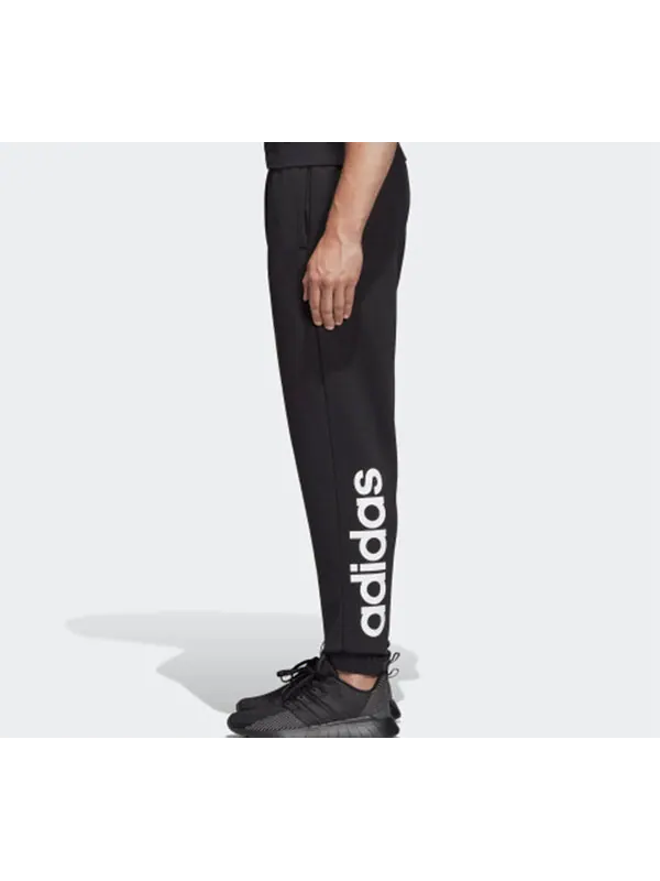 Брюки neo essentials linear tapered logo knit long pants black Adidas — изображение 3 из 4, черный