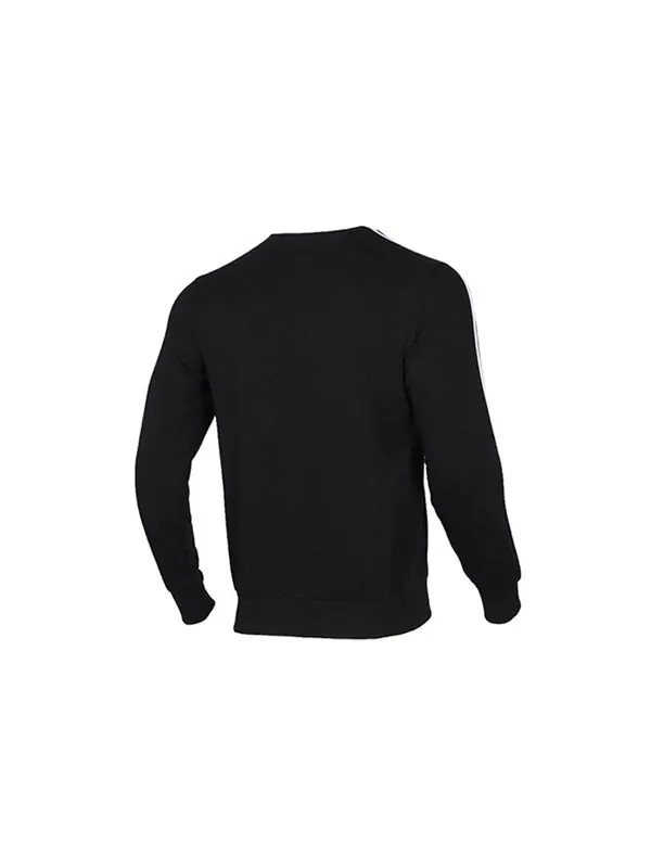 Толстовка e 3s crew fl round-neck sweater men black/white Adidas — изображение 3 из 4, черный/белый
