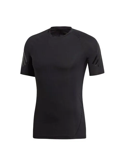 Футболка adidas Stripe Printing Training Short Sleeve Black — изображение 1 из 4, черный