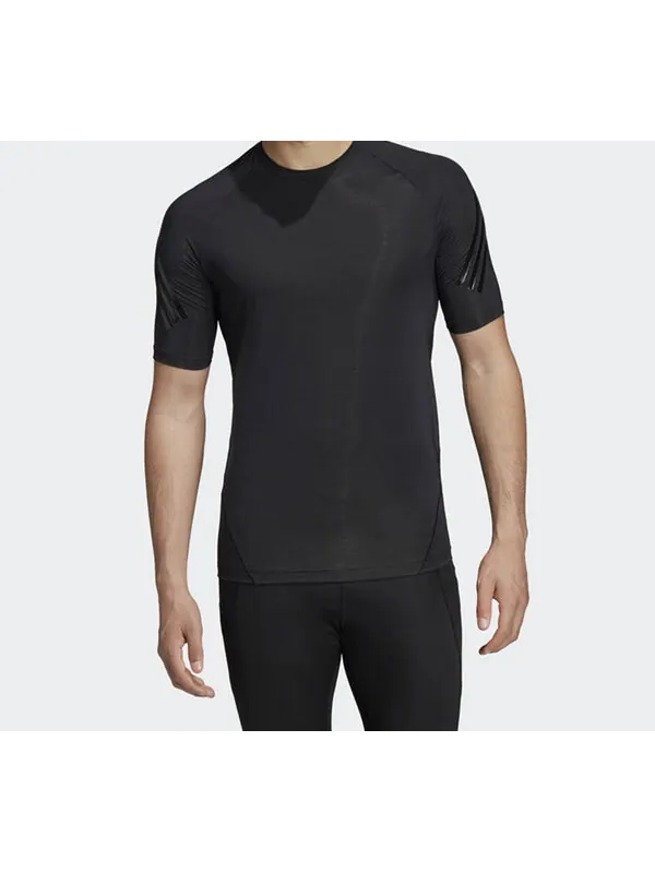 Футболка adidas Stripe Printing Training Short Sleeve Black — изображение 3 из 4, черный