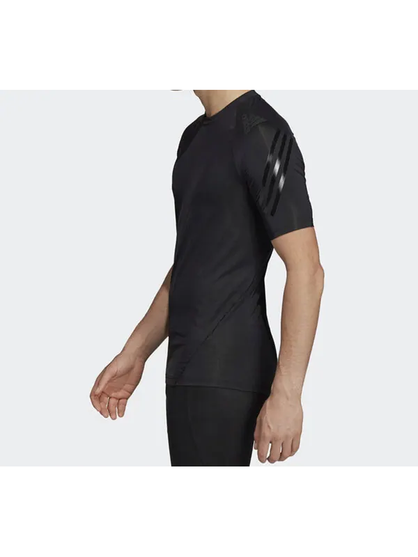Футболка adidas Stripe Printing Training Short Sleeve Black — изображение 4 из 4, черный