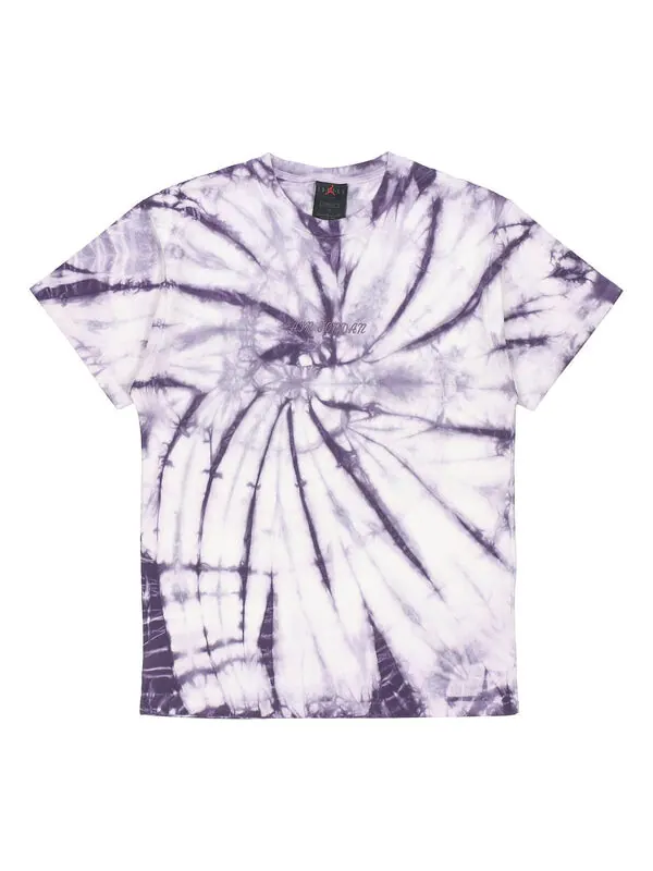 Футболка Air Jordan Tie Dye Printing Loose Knit Short Sleeve Purple — изображение 1 из 4, светлый фиолетовый