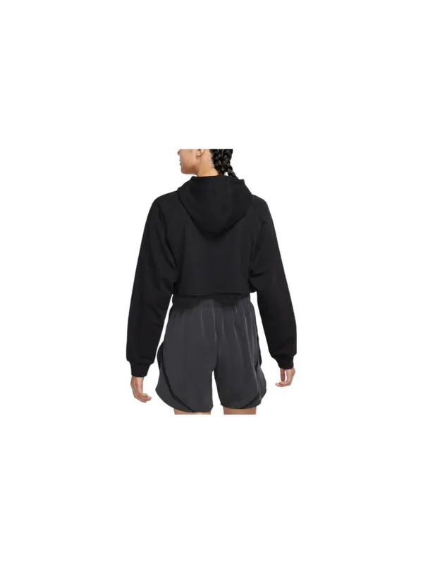 Толстовка Air Jordan Crop Pullover Fleece Hoodie 'Black' — изображение 2 из 3, черный