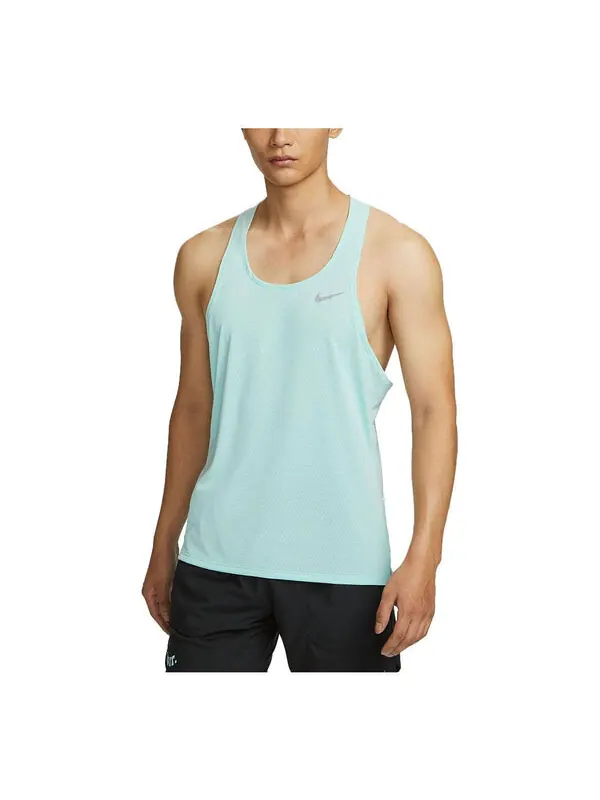 Топ Nike Dri-Fit Running Tank Top 'Ice Emerald Green' — изображение 1 из 2, зеленый