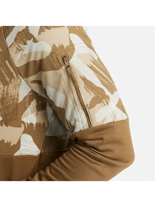 Куртка камуфляж dri fit флисовая толстовка с капюшоном на молнии Nike — изображение 4 из 4, коричневый/мульти