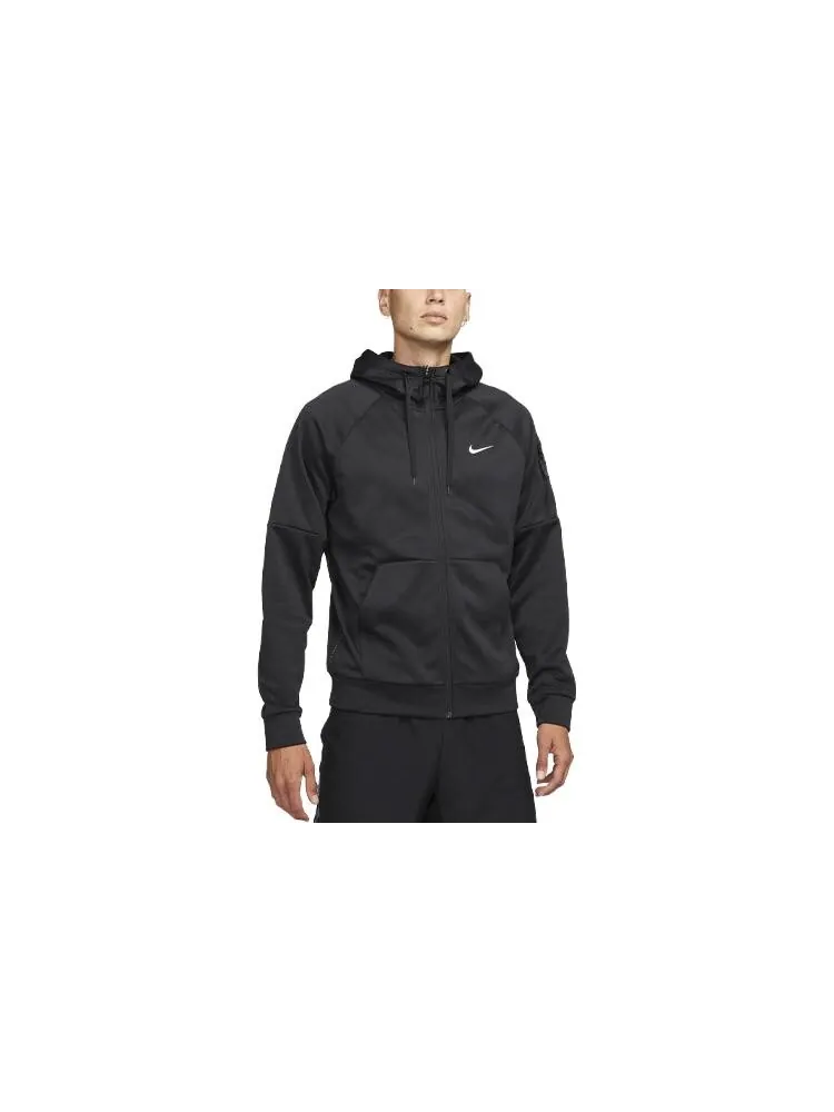 Толстовка Nike Therma-FIT Full-Zip Fitness — изображение 1 из 6, черный/черный/белый