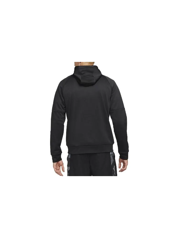 Толстовка Nike Therma-FIT Full-Zip Fitness — изображение 2 из 6, черный/черный/белый
