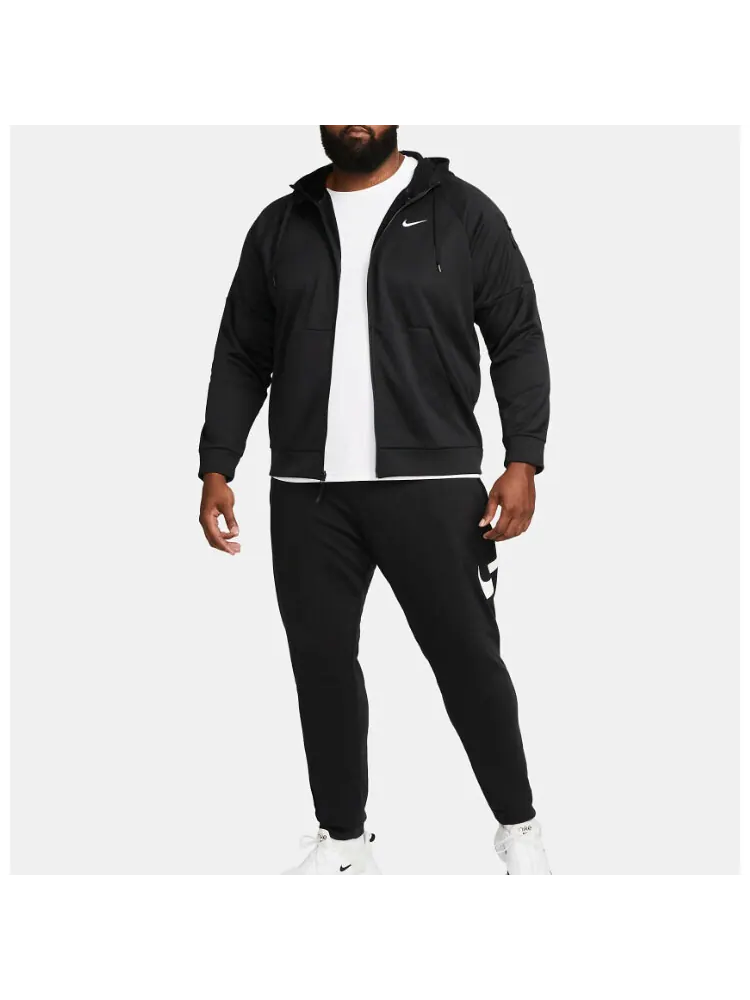 Толстовка Nike Therma-FIT Full-Zip Fitness — изображение 4 из 6, черный/черный/белый