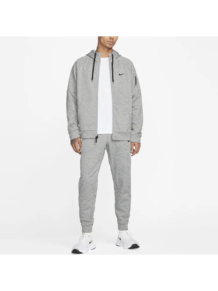 Толстовка Nike Therma-FIT Full-Zip Fitness — изображение 3 из 6, серый