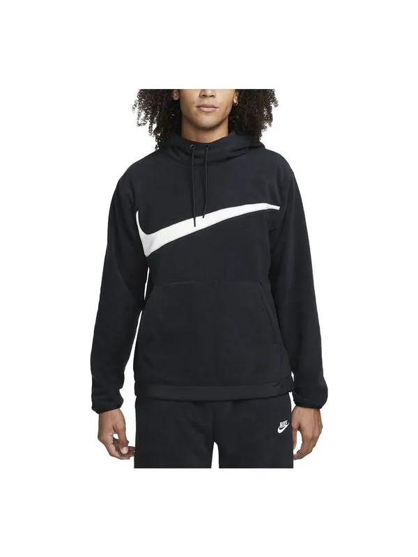 Толстовка Nike CLUB+ Fleece Winterized Pullover Hoodie 'Black' — изображение 1 из 2, черный/мульти