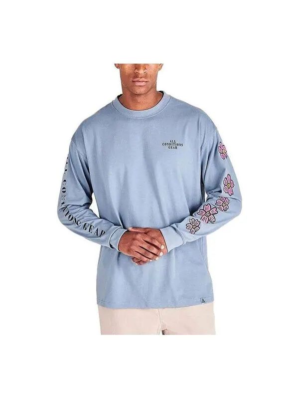 Футболка Nike ACG Long Sleeve Flower Tee 'Ashen Slate' — изображение 1 из 4, белый