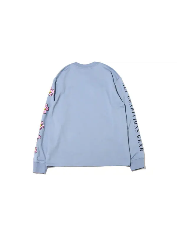 Футболка Nike ACG SS22 Flowers Alphabet Printing Casual Long Sleeves Blue — изображение 2 из 4, мульти
