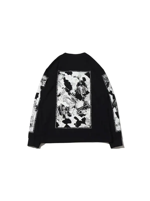Толстовка Men's Nike SS22 ACG Large Abstract Rock Pattern Printing Round Neck Pullover Black — изображение 2 из 4, мульти