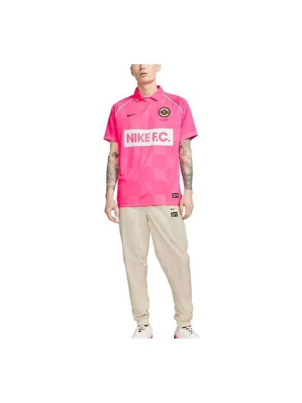 Футболка dri fit fc футболка с коротким рукавом Nike — изображение 1 из 4, розовый/красный/мульти