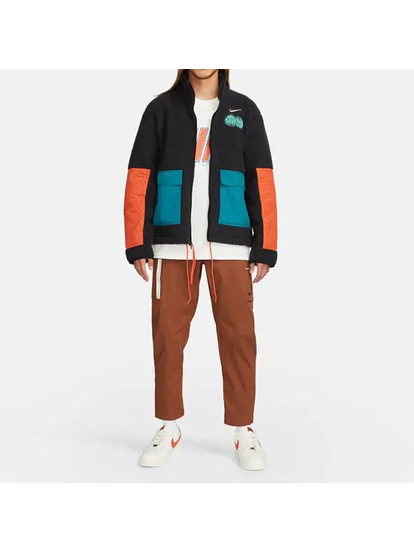 Куртка Nike CNY Chinese New Year's Edition Contrast Color Stitching Loose logo Sports Stand Collar — изображение 3 из 4