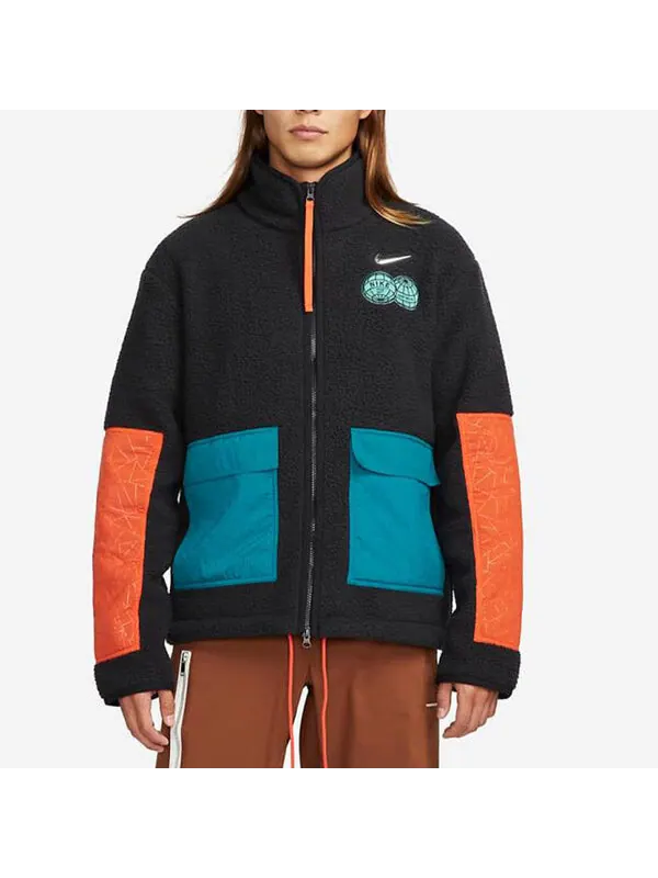 Куртка Nike CNY Chinese New Year's Edition Contrast Color Stitching Loose logo Sports Stand Collar — изображение 4 из 4