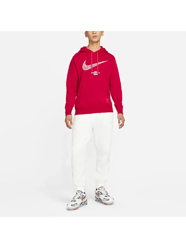 Толстовка Nike CNY Chinese New Year's Edition Logo Printing Knit Fleece Red — изображение 3 из 4, красный