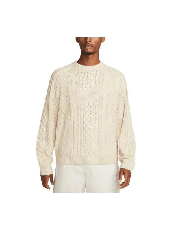 Свитер Nike Life Cable Knit Sweater — изображение 1 из 2, белый
