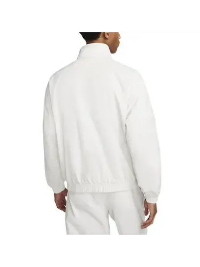 Куртка Nike Solo Swoosh Woven Track Jacket 'White' — изображение 2 из 3, белый