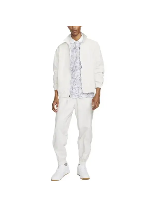 Куртка Nike Solo Swoosh Woven Track Jacket 'White' — изображение 3 из 3, белый