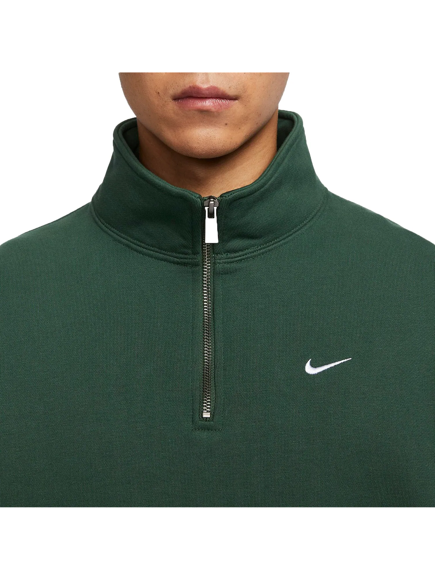 Спортивная толстовка Nike Solo Swoosh 1/4 Zip Sweatshirt (Asia Sizing) 'Green' DQ5210-323 — изображение 3 из 3, зеленый