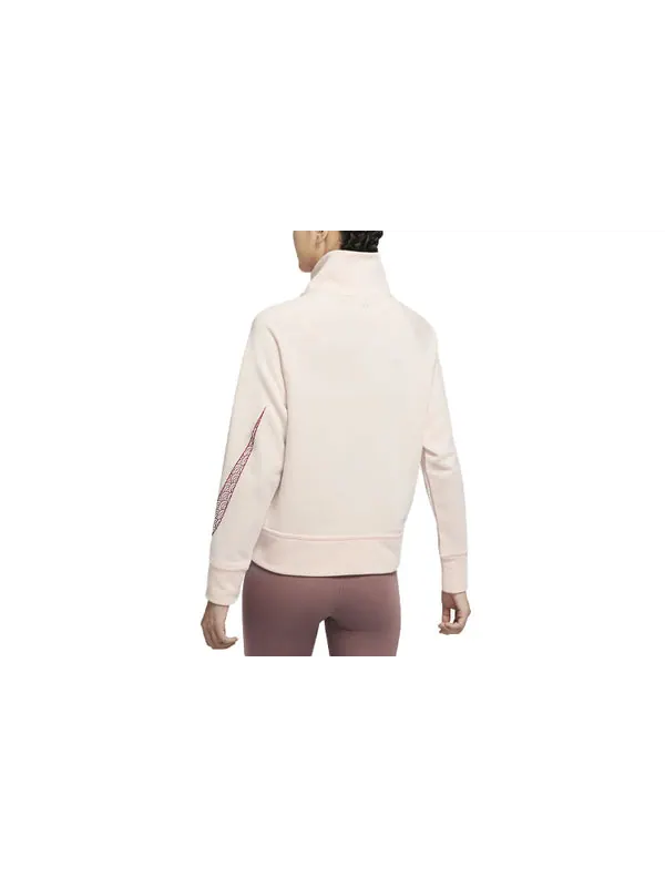 Свитер cny new year's edition casual sports solid color half zipper stand collar hoodie jacket soft orange Nike, оранжевый