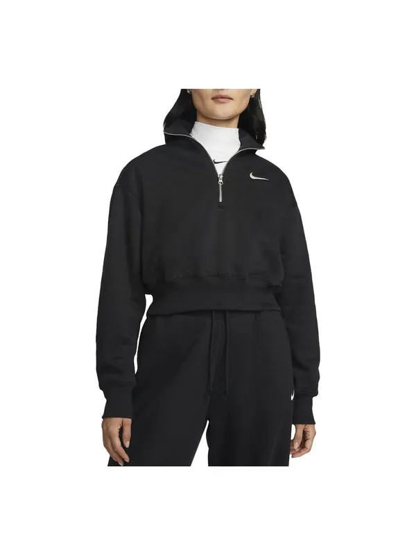 Свитер sportswear phoenix fleece 'black' Nike — изображение 1 из 4, черный