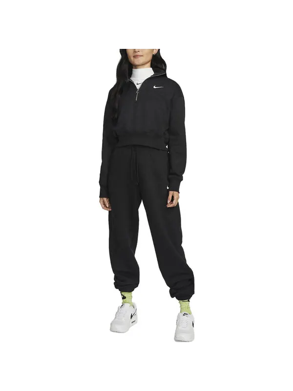 Свитер sportswear phoenix fleece 'black' Nike — изображение 3 из 4, черный