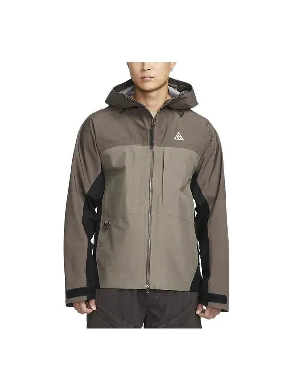 Куртка Nike ACG hooded zipped jacket 'Brown Grey' — изображение 1 из 3, серый