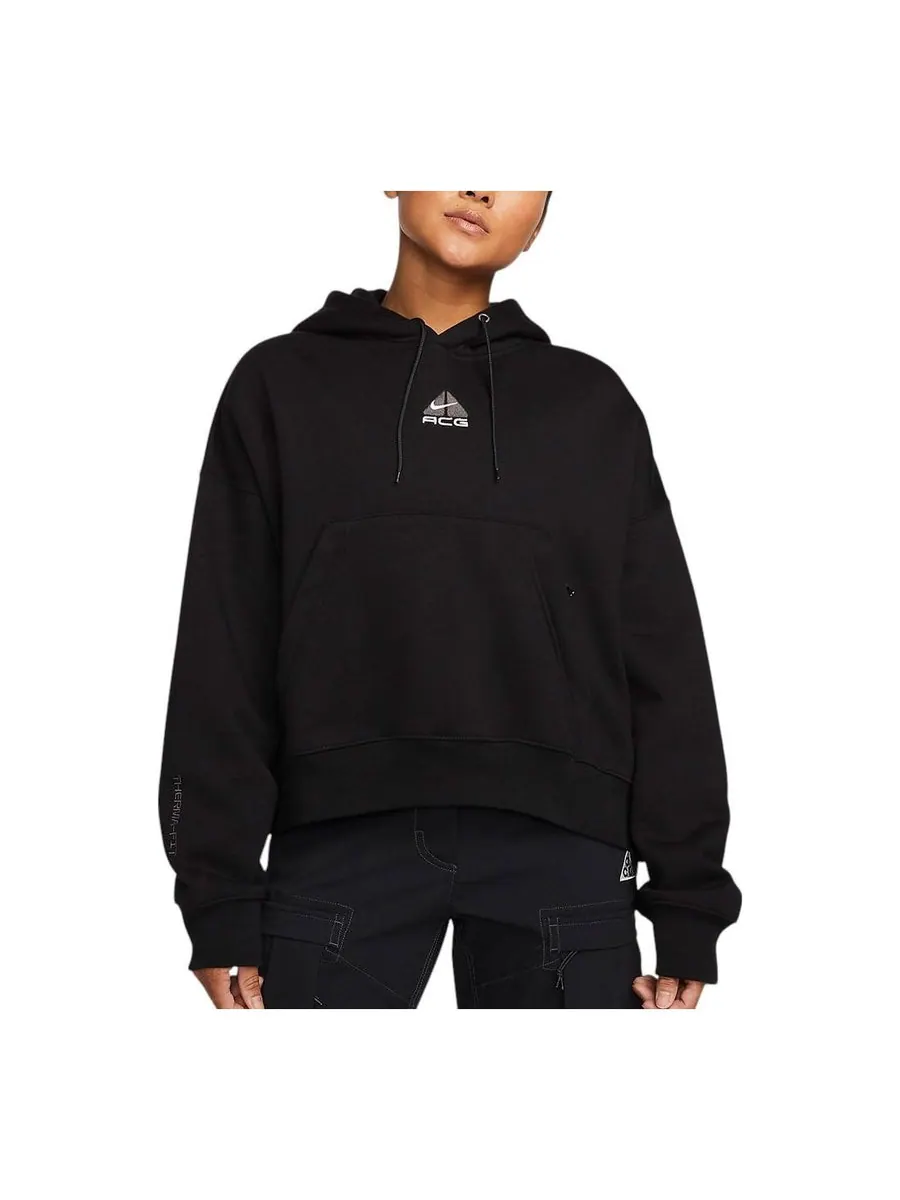 Худи Nike ACG Therma-FIT Tuff Knit Fleece Hoodie 'Black' — изображение 1 из 5, черный