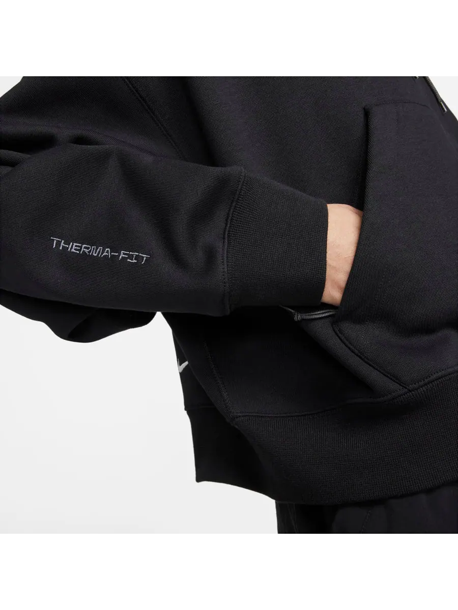 Худи Nike ACG Therma-FIT Tuff Knit Fleece Hoodie 'Black' — изображение 4 из 5, черный