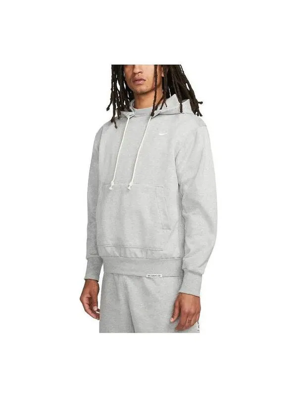Толстовка с капюшоном dri fit стандартный выпуск пуловер баскетбольная толстовка Nike — изображение 1 из 4, серый