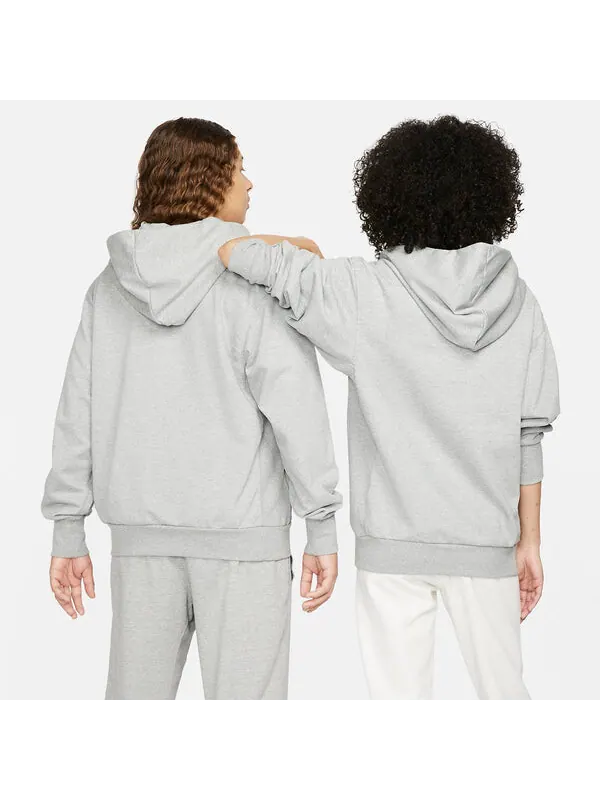 Толстовка с капюшоном dri fit стандартный выпуск пуловер баскетбольная толстовка Nike — изображение 2 из 4, серый