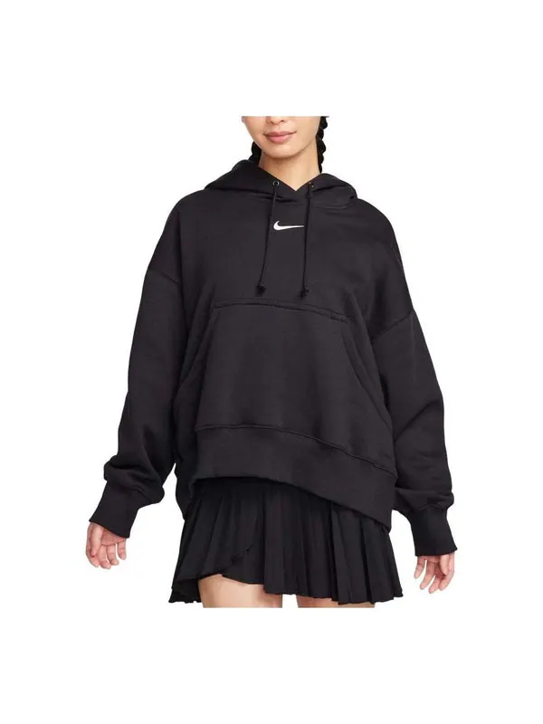 Толстовка sportswear phoenix fleece over oversized pullover hoodie asia sizing 'black' Nike — изображение 1 из 2, черный