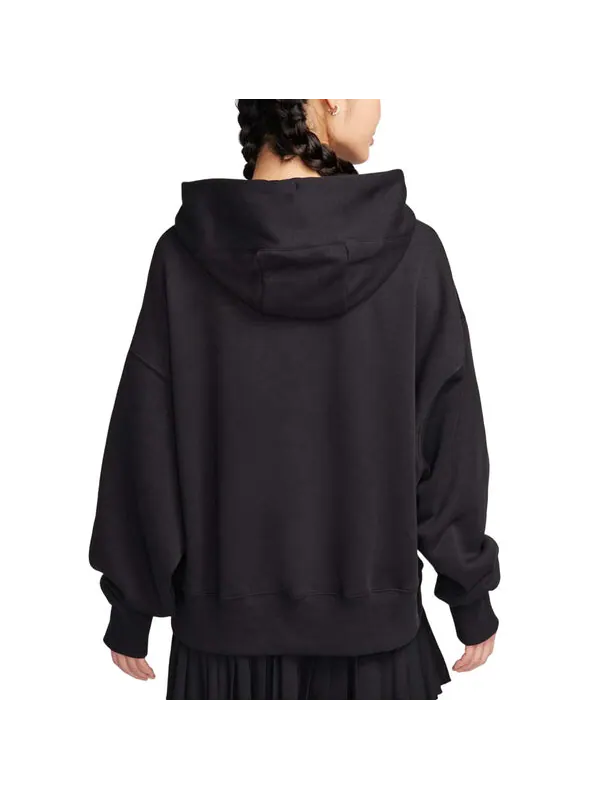 Толстовка sportswear phoenix fleece over oversized pullover hoodie asia sizing 'black' Nike — изображение 2 из 2, черный