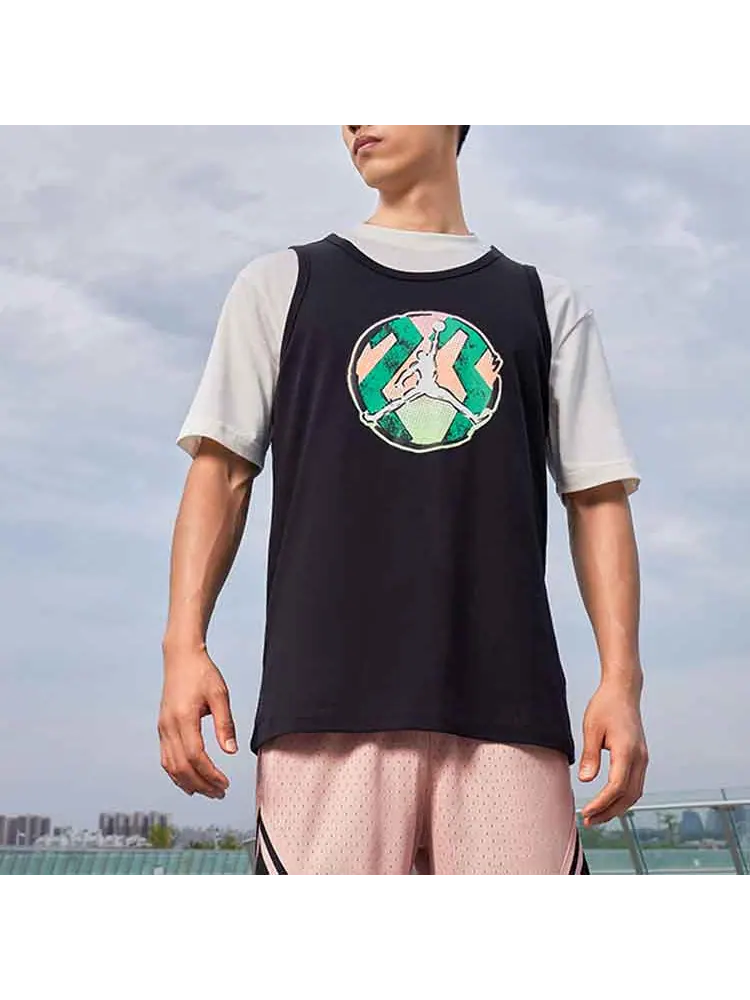 Жилет Air Jordan Pattern Printing Sports Vest Men's Black — изображение 7 из 8, черный